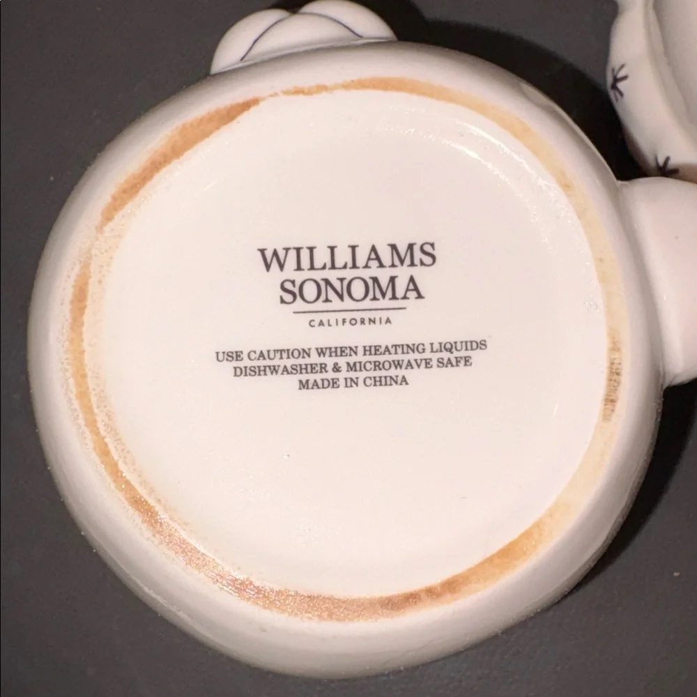 Williams Sonoma Polar Bear Holiday 3-D Mug Duo, Set of 2